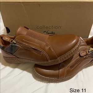 New Women’sClarks Collection Leather Slip-Ons